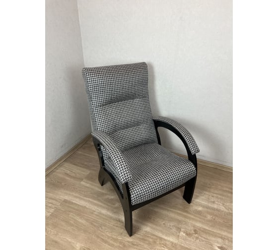 Кресло Solarius Классика для дома и дачи, мягкое, обивка из рогожки, цвет серый 302-10001