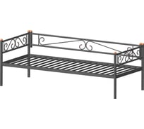 Кушетка Дивометал Люкс 200x90 см, бордо, металлическое основание 00-00011597
