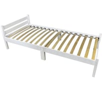 Односпальная кровать Solarius с ортопедическим основанием для взрослых из сосны 70x200 см, белая ortokompakt70bel