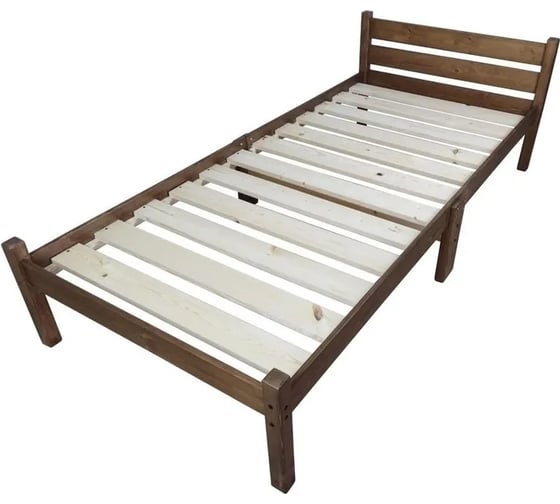 Кровать Solarius сосновая классика компакт, цвет темный дуб, 190x100 см kompakt100temdub-190 1