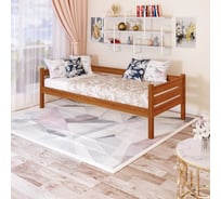 Односпальная тахта Solarius из массива сосны со сплошным основанием, 170x90 см (габариты 180x100), цвет ольхи tahta90-170olha-full