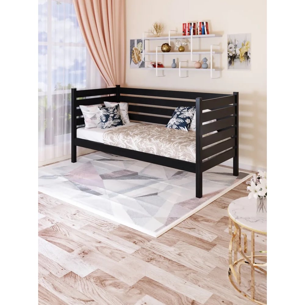 Односпальная тахта Solarius из массива сосны с реечным основанием и ...