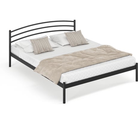 Кровать Дивометал Эко 200x180 см, черный, металлическое основание 00-00001756