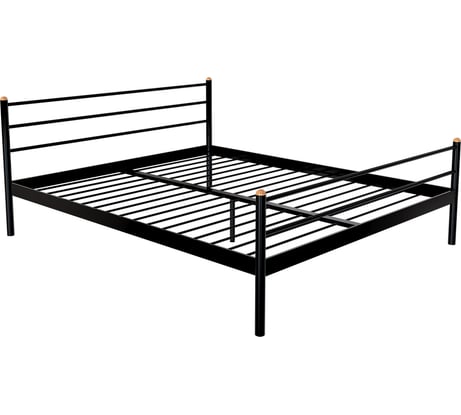 Кровать Дивометал Экспо 200x120 см, черный, металлическое основание 00-00003657