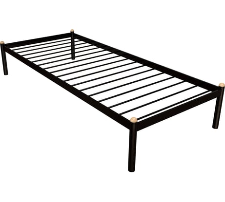 Кровать Дивометал Флако 200x90 см, черный, металлическое основание 00-00010680