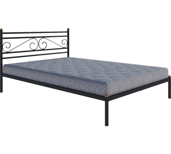 Кровать Дивометал Криста 200x140 см, титан, металлическое основание 00-00011520