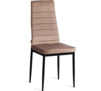 Комплект стульев TetChair Easy (mod. JSC02-1) 2 шт., металл, флок, 41x52x96 см, Beige (бежевый) HLR8 / черный 24605