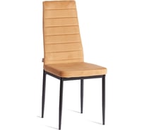 Комплект стульев TetChair Easy (mod. JSC02-1) 2 шт., металл, флок, 41x52x96 см, brown (золотисто - коричневый) HLR12 / черный 24606