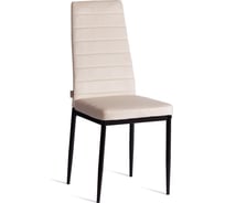 Комплект стульев TetChair Easy (mod. JSC02-1) 2 шт., металл, флок, 41x52x96 см, beige (молочный) HLR2 / черный 24603