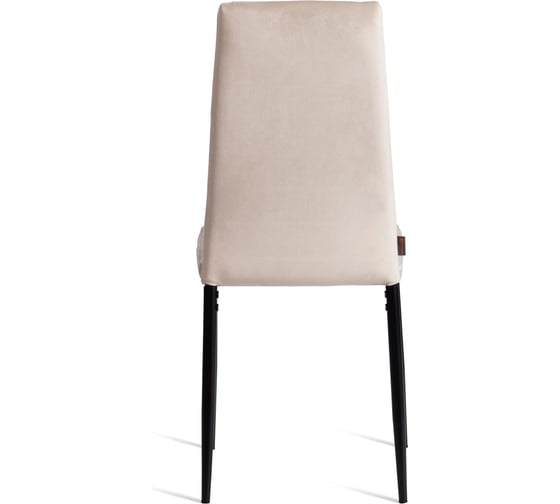 Комплект стульев TetChair Easy (mod. JSC02-1) 2 шт., металл, флок, 41x52x96 см, beige (молочный) HLR2 / черный 24603
