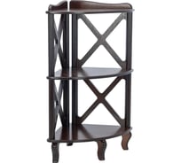 Этажерка-стеллаж угловая WISSAR Джульетта-2 орех 3304