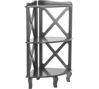 Этажерка-стеллаж угловая WISSAR Джульетта-2 серый ясень 3311