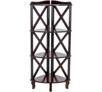 Этажерка-стеллаж угловая WISSAR Джульетта-3 орех 3359