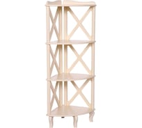 Этажерка-стеллаж угловая WISSAR Джульетта-3 дуб шампань 3335