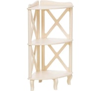 Этажерка-стеллаж угловая WISSAR Джульетта-2 дуб шампань 8835