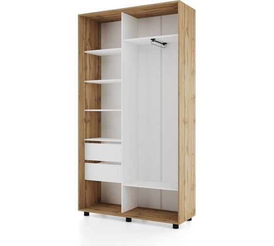 Шкаф-купе МК Мама PRIME, 120х45х230 см, Дуб вотан, с зеркалом 102099