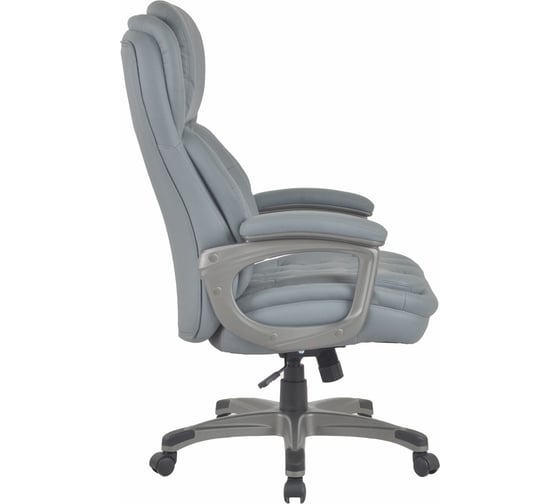 Кресло BRABIX Premium Regal Ex-557 нагрузка 150 кг, пружинный блок, экокожа, серое 532946
