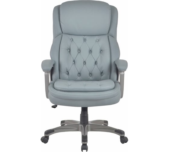 Кресло BRABIX Premium Regal Ex-557 нагрузка 150 кг, пружинный блок, экокожа, серое 532946
