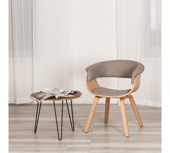 Стул TetChair VIMTA mod.8021 дерево/ткань, 69x56x77 см, натуральный/бежевый, Aimcasa 5 21831