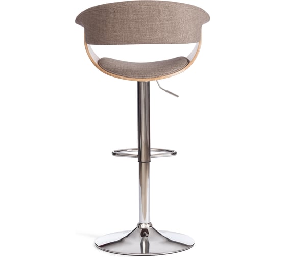 Барный стул TetChair VIMTA mod.4021S металл/дерево/ткань, 60x51x91.5-112.5 см, бежевый/натур./хром, Aimcasa 5 21829