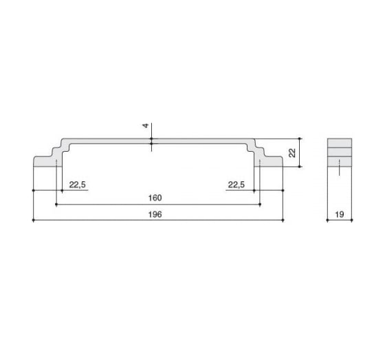 Ручка-скоба CITTERIO GIULIO 160 мм, отделка айрон 8.1145.0160.0850