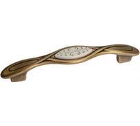 Ручка-скоба CITTERIO GIULIO 128 мм, отделка бронза античная красная + вставка 9.1350.0128.25-113