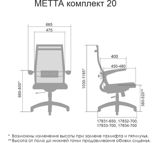 Кресло МЕТТА Комплект 20 светло-серый z308960263