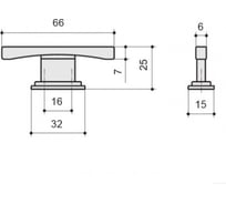 Ручка-кнопка CITTERIO GIULIO 16 мм, отделка белый матовый 9.1336.0016.0270