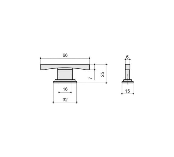 Ручка-кнопка CITTERIO GIULIO 16 мм, отделка капучино 9.1336.0016.0904