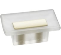 Ручка-кнопка CITTERIO GIULIO 16 мм, отделка транспарент матовый + кремовый 8.1069.0016.94-0404