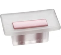 Ручка-кнопка CITTERIO GIULIO 16 мм, отделка транспарент матовый + розовый 8.1069.0016.94-77