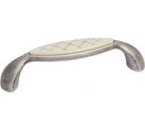 Ручка-скоба CITTERIO GIULIO 96 мм, отделка серебро античное + вставка 9.1331.0096.17N-108