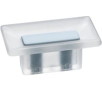 Ручка-кнопка CITTERIO GIULIO 16мм, отделка транспарент матовый + светло-голубой 8.1069.0016.94-0419