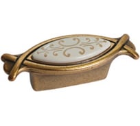 Ручка-кнопка CITTERIO GIULIO 32 мм, отделка бронза античная красная + вставка 10.825.B25-113