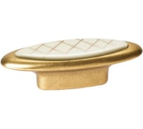 Ручка-кнопка CITTERIO GIULIO 32 мм, отделка бронза античная французская + вставка 10.808.B25-104