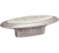 Ручка-кнопка CITTERIO GIULIO 32 мм, отделка серебро античное + вставка 10.808.B17N-107