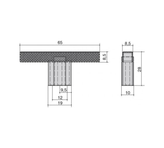 Ручка-кнопка CITTERIO GIULIO отделка черный матовый 8.1177.0012.0252