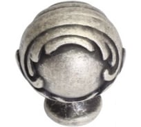 Ручка-кнопка CITTERIO GIULIO отделка серебро античное 25.694.B17N