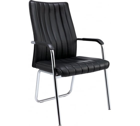 Конференц-кресло Easy Chair 811 черное, искусственная кожа, металл хромированный 620978 1