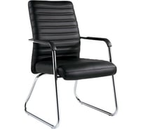 Конференц-кресло Easy Chair 806 черное, экокожа, металл хромированный 478409