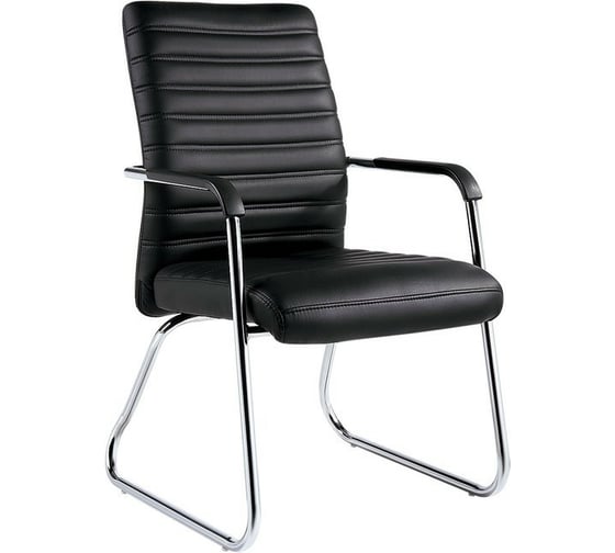 Конференц-кресло Easy Chair 806 черное, экокожа, металл хромированный 478409
