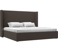 Интерьерная кровать Лига диванов Ларго 200 рогожка Амур коричневый 123107