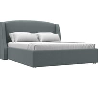 Интерьерная кровать Лига диванов Лотос 160 рогожка Амур серый 123111