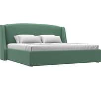 Интерьерная кровать Лига диванов Лотос 200 рогожка Амур зеленый 123626