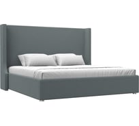 Интерьерная кровать Лига диванов Ларго 200 рогожка Амур серый 123108