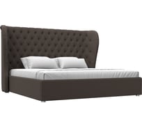 Интерьерная кровать Лига диванов Далия 200 рогожка Амур коричневый 123080