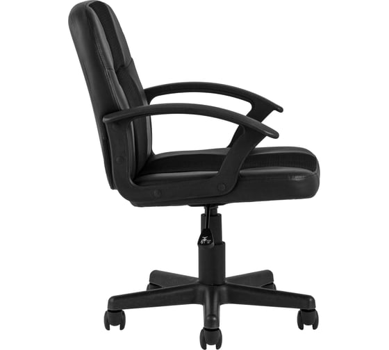 Компьютерное кресло Стул Груп TopChairs Comfort, экокожа+сетка, черное D-436 PU black