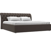 Интерьерная кровать Лига диванов Сицилия 200 рогожка Амур коричневый 123134