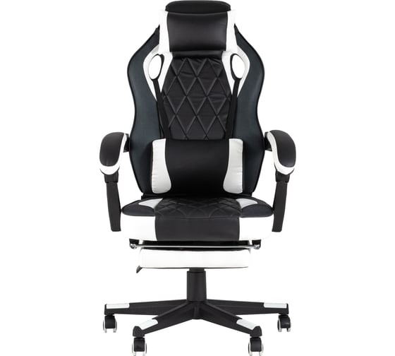 Компьютерное игровое кресло Стул Груп Virage, черное с белым BURGENDY YKC