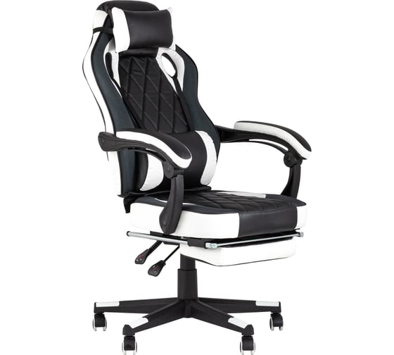 Компьютерное игровое кресло Стул Груп Virage, черное с белым BURGENDY YKC 1